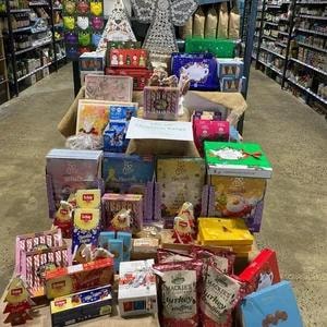 Christmas range products display in store