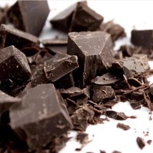 Rich dark chocolate pieces